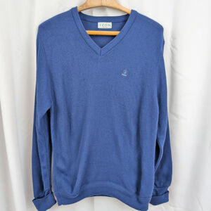 Vintage USA Made Izod V-Neck Acrylic Sweater Large